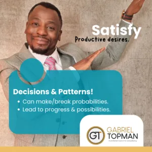 Decisions and patterns business growth visual