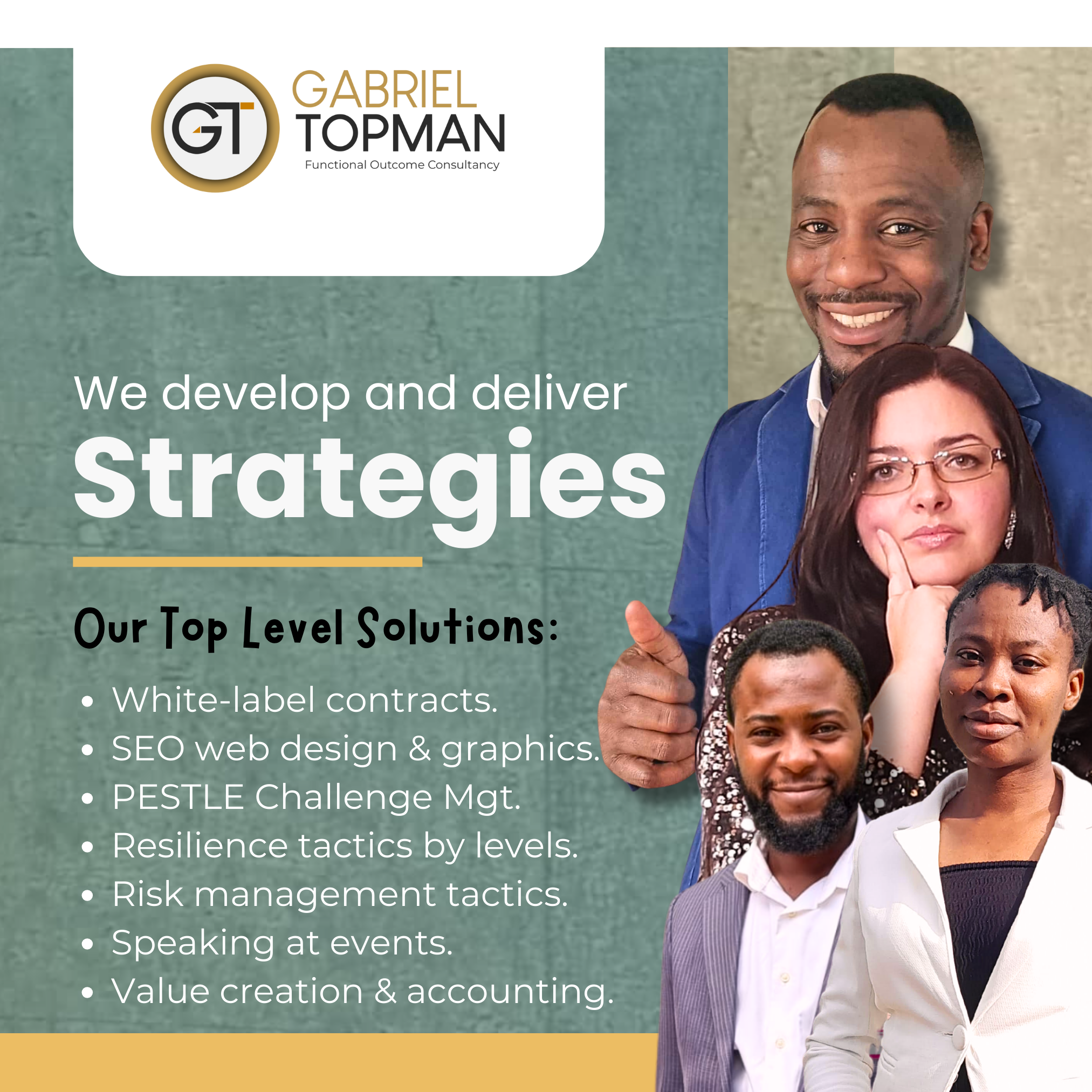 Business growth strategies and complimentary solutions brought to you by Gabriel Topman